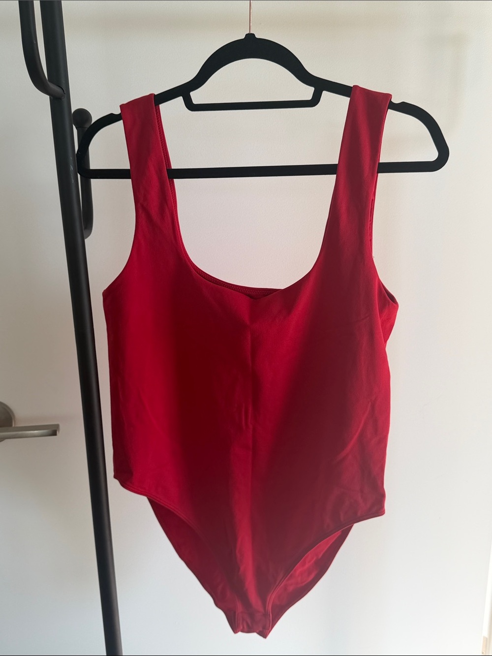 a new day Red Scoop Neck Wide-Strap Women's Bodysuit